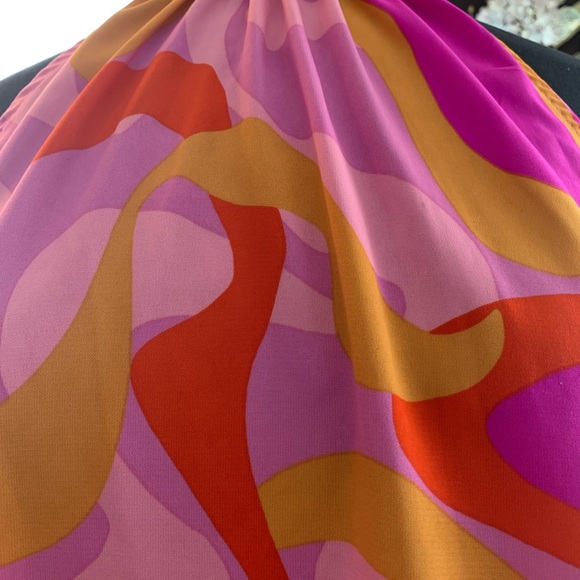 Tyche Abstract Multicolored Halter Top - Picture 3 of 9